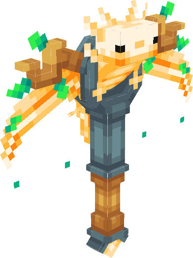 Gold Axolotl Pickaxe