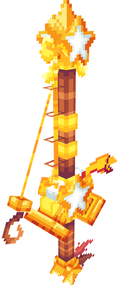 Gold New Year Fishing Rod